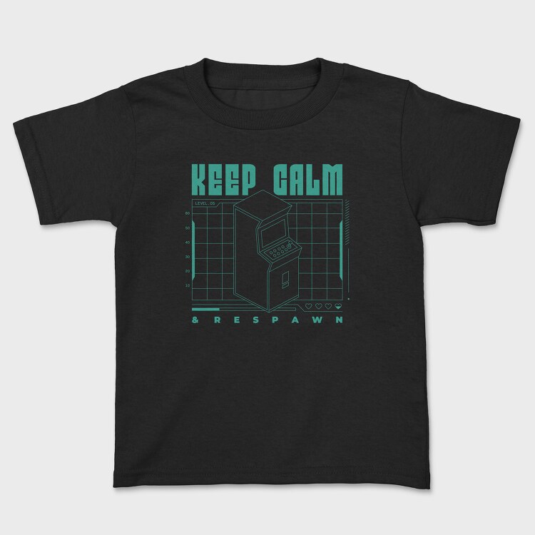 Keep Calm and Respawn, Kids' T-Shirt