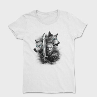 Viking and Wolves, Women's T-Shirt