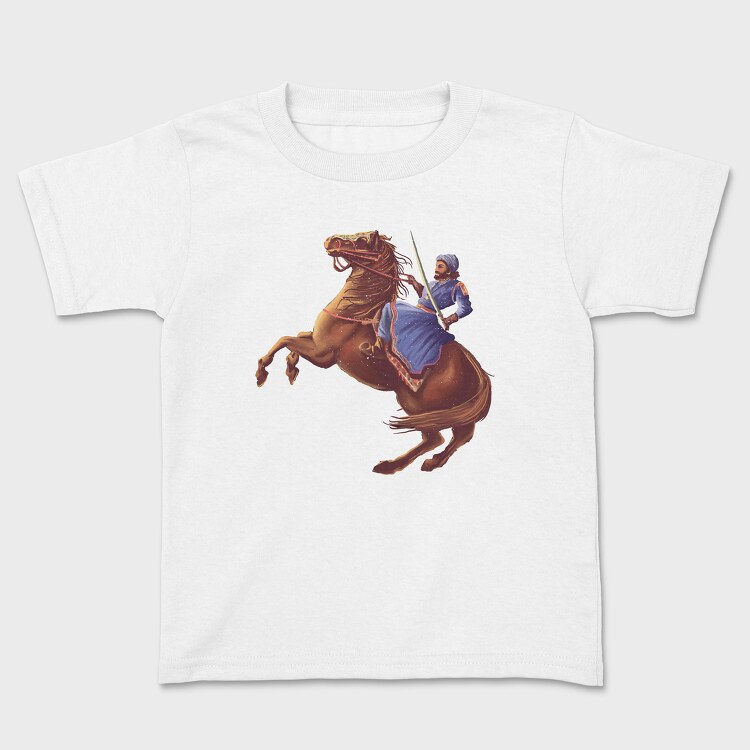 King and Horse Painting, Kids' T-Shirt