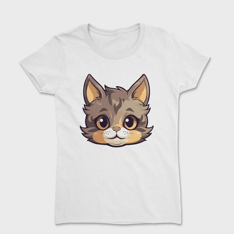 Funny Cat Cartoon, Дамска Тениска
