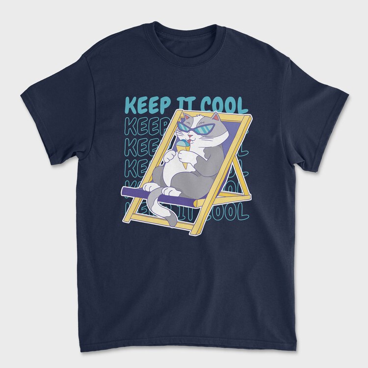 Cool Cat Ice Cream, Унисекс Мъжка Тениска