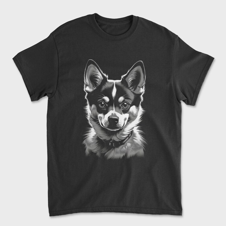 Kleekai Dog Monochrome, Unisex Men's T-Shirt