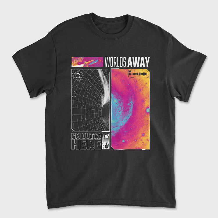 Galaxy Worlds Away, Унисекс Мъжка Тениска