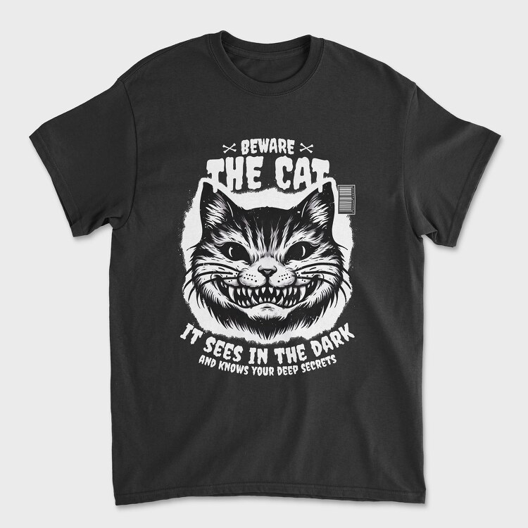 Beware the Cat, Unisex Men's T-Shirt