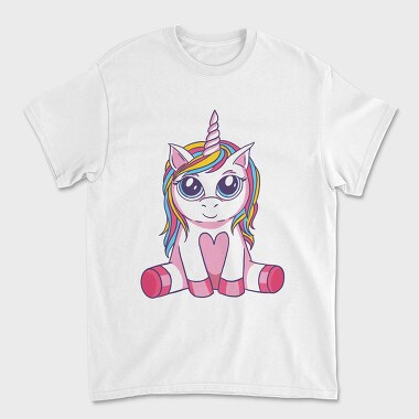 Big Eyes Unicorn, Unisex Men's T-Shirt