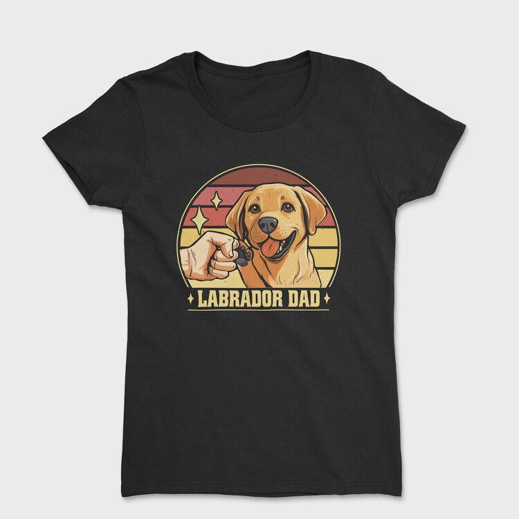 Labrador Dad Retro, Дамска Тениска