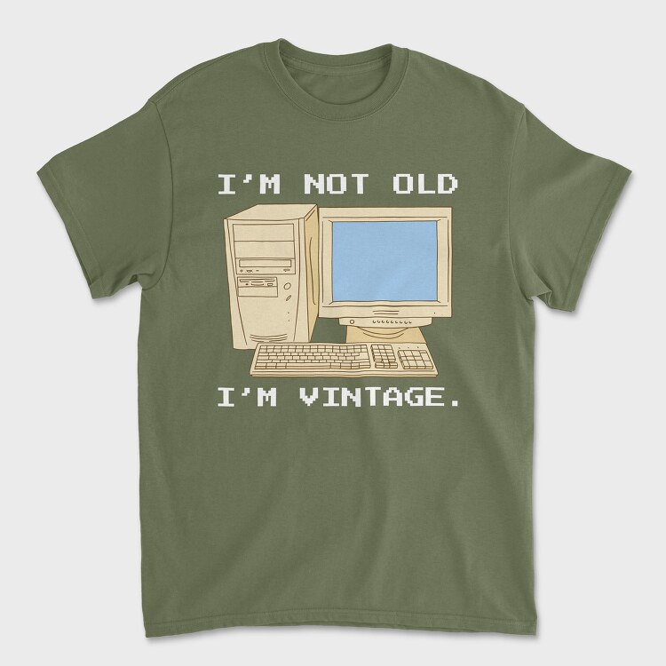 Vintage Computer, Unisex Men's T-Shirt