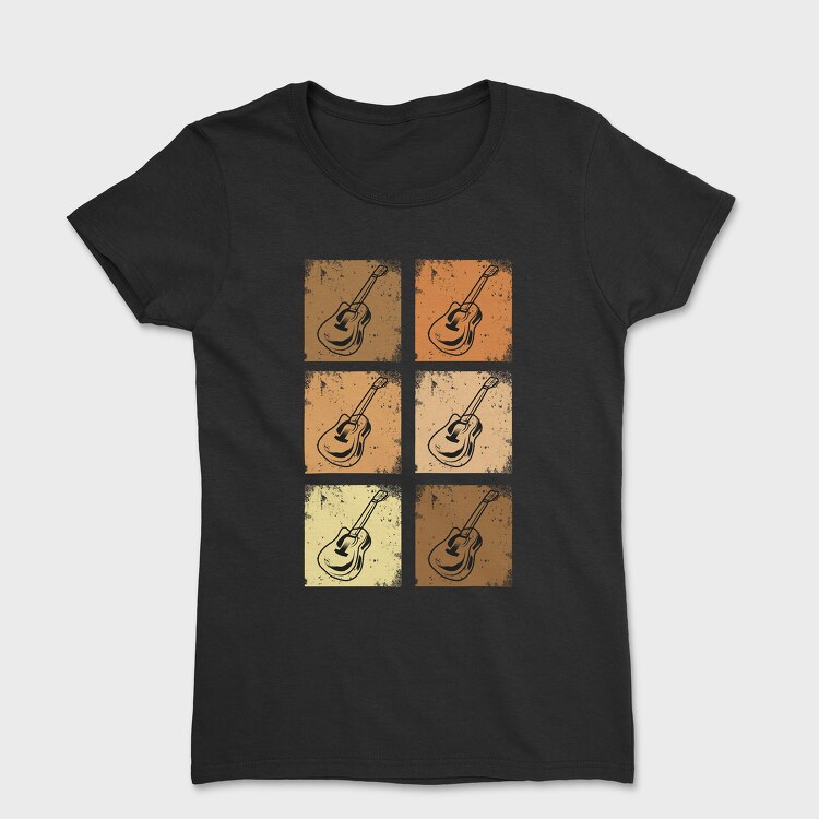 Vintage Guitars Set, Women's T-Shirt