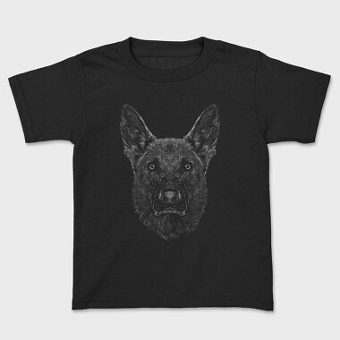 German Shepherd Portrait, Kids' T-Shirt