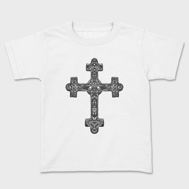 Germanic Cross Handdrawn, Kids' T-Shirt