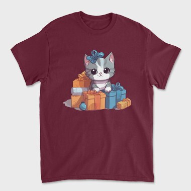 Birthday Cat, Unisex Men's T-Shirt