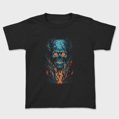 Skull Flames, Kids' T-Shirt