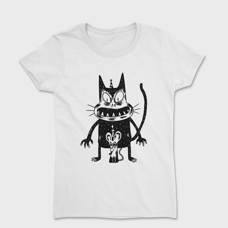 Creepy Cat Mouse, Women's T-Shirt