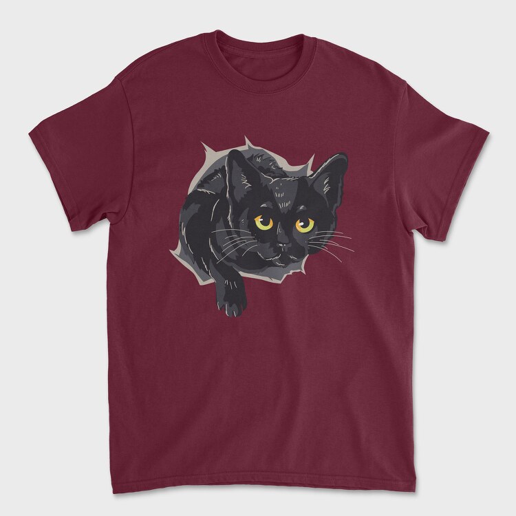 Black Cat Box, Unisex Men's T-Shirt