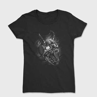 Creepy Skull Monochrome, Women's T-Shirt
