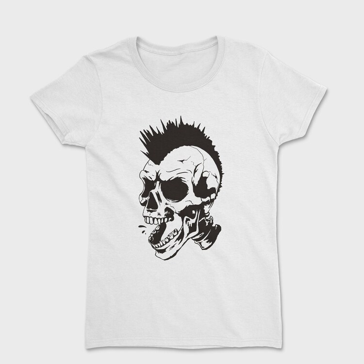 Skull Punk Mohawk, Women's T-Shirt