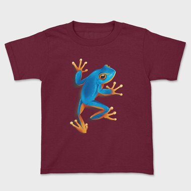Blue Frog Realistic, Kids' T-Shirt