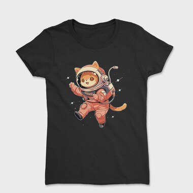 Cute Cat in Space, Women's T-Shirt