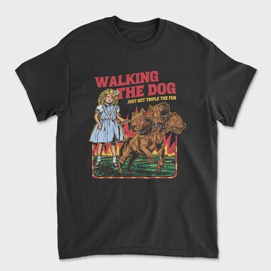 Girl With Three Head Dog, Unisex Men's T-Shirt