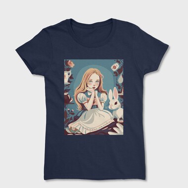Cute Girl With Rabbit, Women's T-Shirt