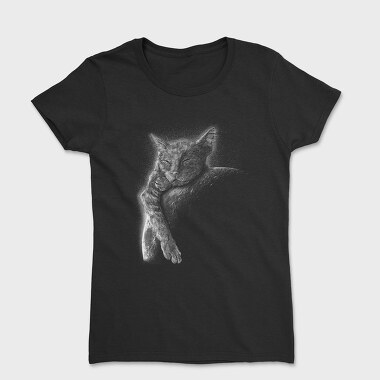 Sleeping Cat Moon, Women's T-Shirt