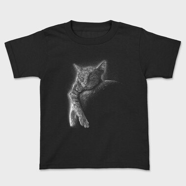 Sleeping Cat Moon, Kids' T-Shirt