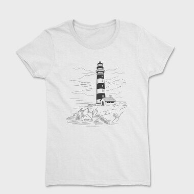 Lighthouse Illustration, Women's T-Shirt
