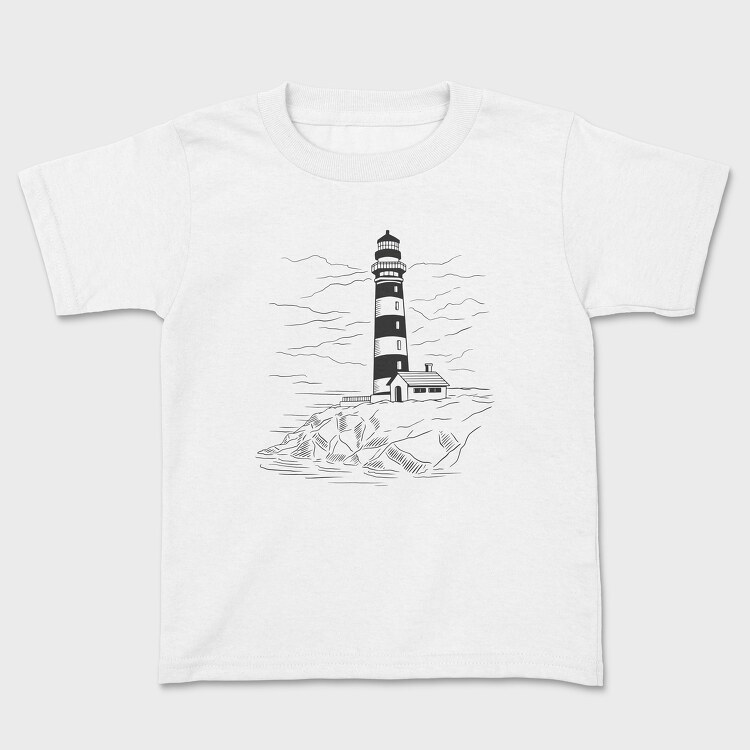 Lighthouse Illustration, Kids' T-Shirt