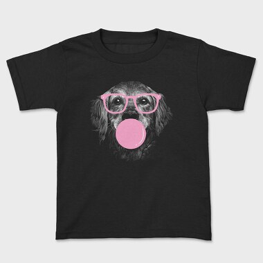 Golden Dog Glasses, Kids' T-Shirt
