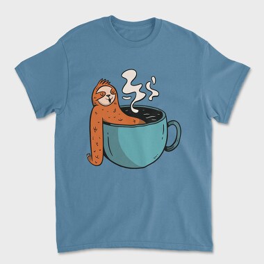 Sloth Coffee Hot Tub, Unisex Men's T-Shirt