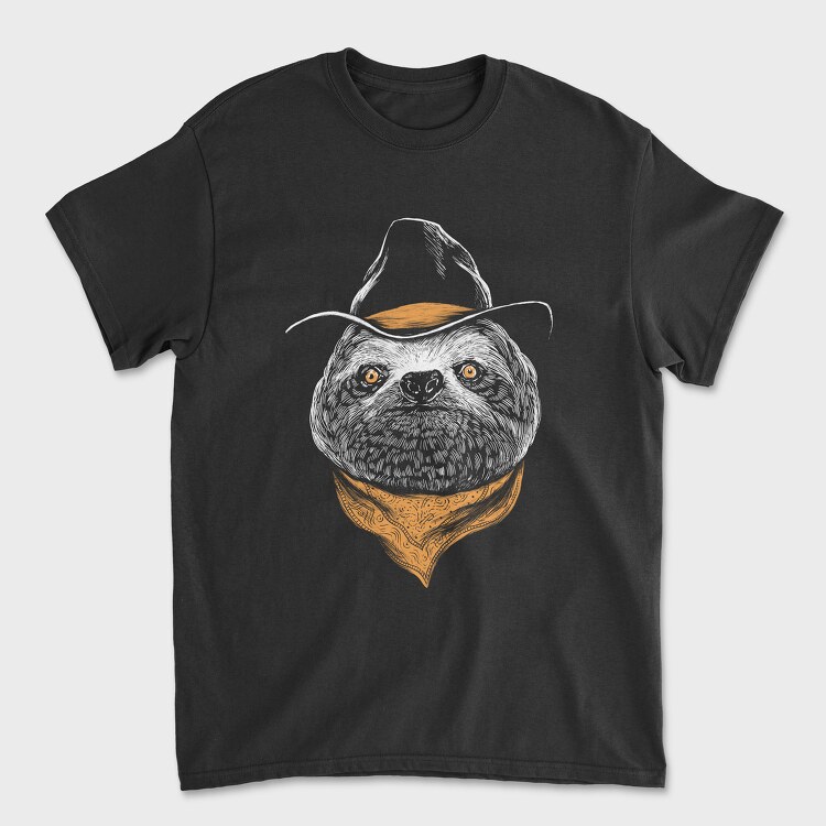 Sloth Cowboy Color, Unisex Men's T-Shirt