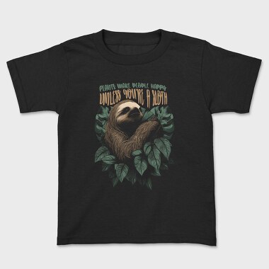 Sloth Plants, Kids' T-Shirt