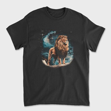 Lion Night Stars, Unisex Men's T-Shirt