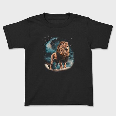 Lion Night Stars, Kids' T-Shirt