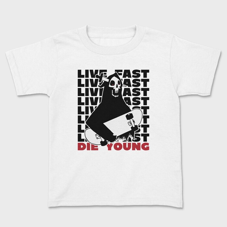 Live Fst Die Young, Kids' T-Shirt