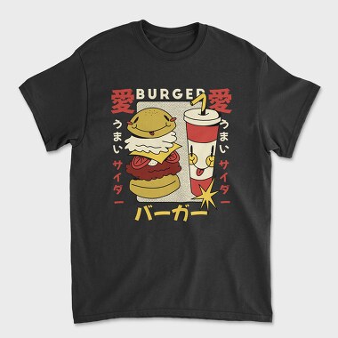 Unisex Men's T-Shirt, Burger Soda