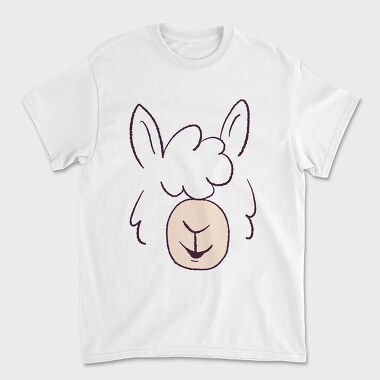Llama Face, Unisex Men's T-Shirt