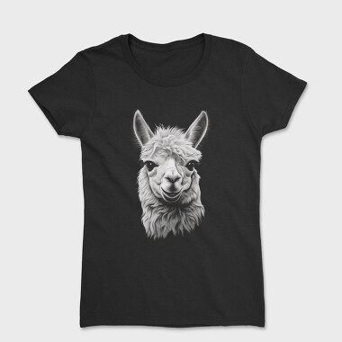 Llama Portrait, Women's T-Shirt