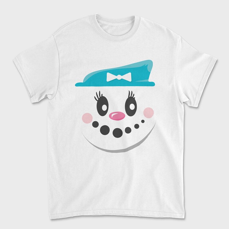 Snow Man Face 3, Unisex Men's T-Shirt