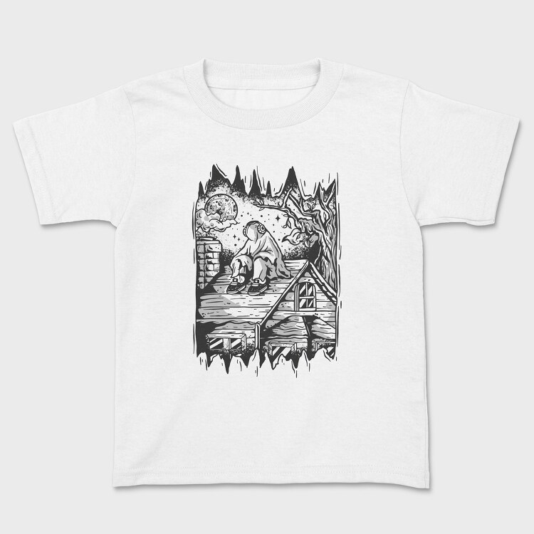 Lonely Ghost, Kids' T-Shirt