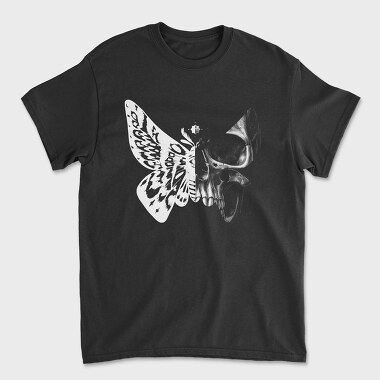 Butterfly Half Skull, Unisex Men's T-Shirt