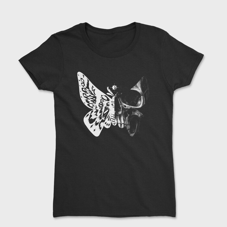 Butterfly Half Skull, Women's T-Shirt