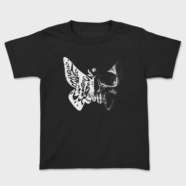 Butterfly Half Skull, Kids' T-Shirt