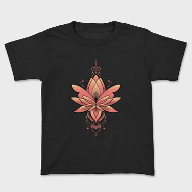 Lotus Flower Fire Gradient, Kids' T-Shirt