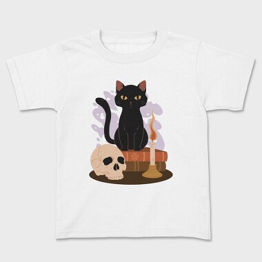 Детска Тениска, Witchy Black Cat