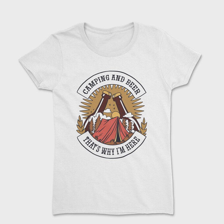 Camping and Beer 2, Women's T-Shirt
