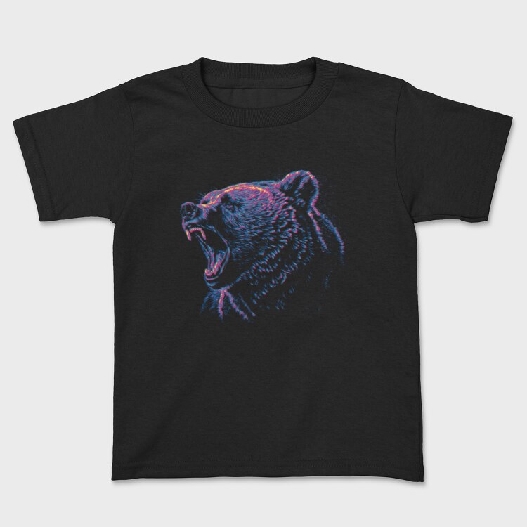 Grizzly Bear Roaring, Kids' T-Shirt