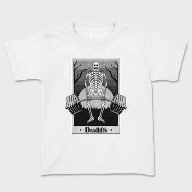 Deadlifts Skeleton, Kids' T-Shirt