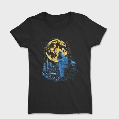 Wolf and Moon, Women's T-Shirt