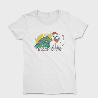 Guilty Christmas Cat, Women's T-Shirt